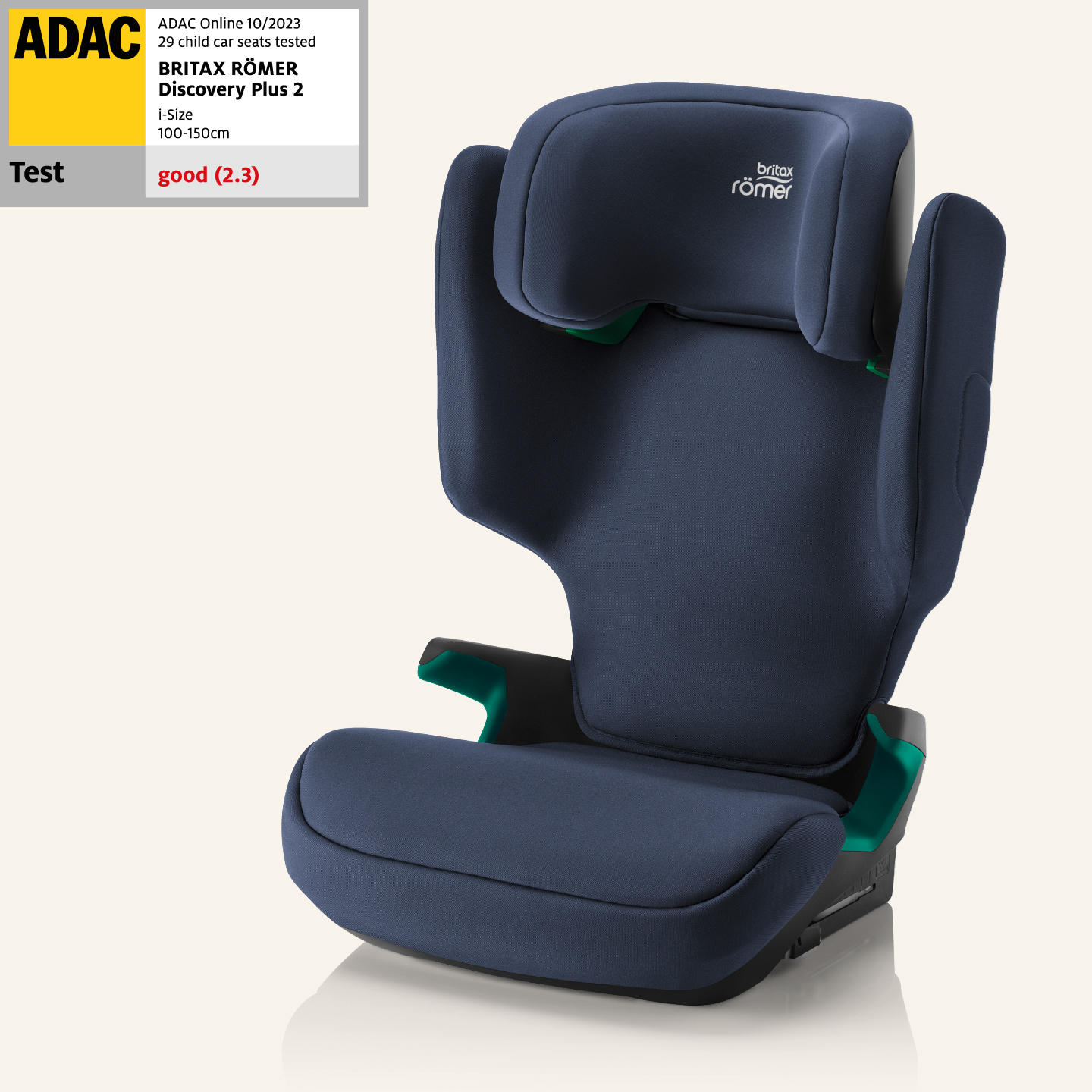 Silla infantil con respaldo alto DISCOVERY PLUS 2 de Britax R&ouml;mer, con la etiqueta de prueba ADAC &laquo;BUENA&raquo; (2,3).